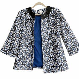 Marisa Christina Open Front Embellished Blazer 1X
